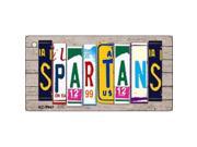 Smart Blonde KC 7947 Spartans Wood License Plate Art Novelty Key Chain