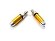 SmallAutoParts Gold Bullet Tip License Plate Frame Fasteners Bolts Set Of 2