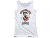 Trevco Betty Boop Breezy Zombie Love Juniors Tank Top White Large