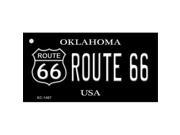 Smart Blonde KC 1487 Oklahoma Route 66 Black Novelty Key Chain