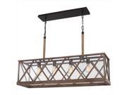 Murray Feiss F2957 4DWO ORB 4 Light Lumiere Chandelier Dark Weathered Oak And Oil Rubbed Bronze