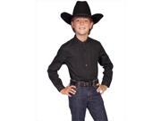 Scully RW032K BLK M Kids Rangewear Gambler Long Sleeve Shirt Black Medium