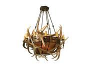 Meyda 81310 Natural Elk 12 Plus 6 Light Chandelier