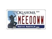 Smart Blonde LP 6252 Meeooww Oklahoma Novelty Metal License Plate