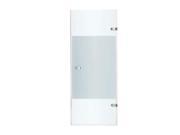 Vigo VG6073STCMC28 28 in. Adjustable Frameless Shower Door with Privacy Panel Glass and Stainless Steel Hardware