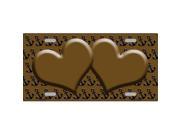 Smart Blonde LP 5307 Brown Black Anchor Print With Brown Heart Center Metal Novelty License Plate