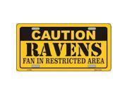 Smart Blonde LP 2525 Caution Ravens Metal Novelty License Plate