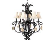 Maxim Lighting 31005CU CRY094 Richmond 36 H 6 Light Chandelier with Crystal 33 lb Colonial Umber