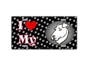Smart Blonde LP 3886 I Love My Airedale Terrier Metal Novelty License Plate