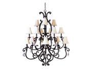 Maxim Lighting 31007CU CRY085 Richmond 54 H 15 Light Chandelier with Crystal Colonial Umber