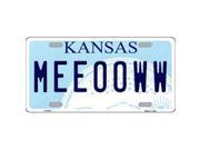 Smart Blonde LP 6643 Meeooww Kansas Novelty Metal License Plate