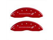 MGP Caliper Covers 12181SDD3RD Dodge Red Caliper Covers Engraved Front Rear Set of 4