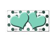 Smart Blonde LP 6989 Mint White Dots Hearts Oil Rubbed Metal Novelty License Plate