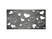 Smart Blonde LP 7609 Gray White Love Print Oil Rubbed Metal Novelty License Plate