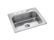 Sterling Sinks 11404 3 NA 25 in. X 22 in. X 7 in. Stainless Steel Southhaven Kitchen Sink