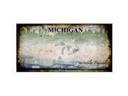 Smart Blonde LP 8196 Michigan State Background Rusty Novelty Metal License Plate