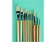 School Specialty Student Multi Purpose White Oil Color Paint Brush Set Assorted Size Set 10