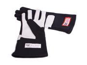 RJS Racing Equipment 06 0001 01 04 Double Layer SFI 3.3 5 Nomex Racing Gloves Black Medium