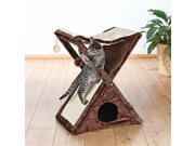 TRIXIE Pet Products 44770 Miguel Fold and Store Cat Tower Beige Brown