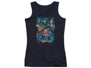 Trevco Jla Justice Is Served Juniors Tank Top Black Small