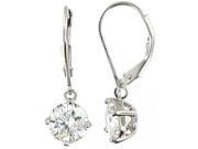 Doma Jewellery SSEZ294B 7M Sterling Silver Dangle Earring With Round CZ 7 mm.