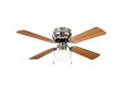 Boston Harbor 42 742T MR EN BN Hugger Style Ceiling Fan Brushed Nickel 7 In.