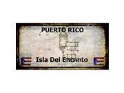 Smart Blonde LP-8184 Puerto Rico Background Rusty Novelty Metal License Plate Smart Blonde LP-8184 Puerto Rico Background Rusty Novelty Metal License Plate