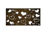 Smart Blonde LP 7611 Brown White Love Print Oil Rubbed Metal Novelty License Plate