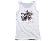 Trevco Arkham City We Want You Juniors Tank Top White Large
