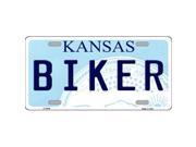 Smart Blonde LP 6638 Biker Kansas Novelty Metal License Plate