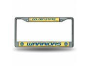 Rico Industries RIC FCGL96001 Golden State Warriors NBA Bling Glitter Chrome License Plate Frame