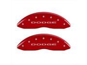 MGP Caliper Covers 12043SDD4RD Dodge Red Caliper Covers Engraved Front Rear Set of 4