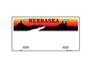Smart Blonde LP 4610 Nebraska Novelty State Background Blank Metal License Plate