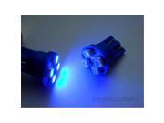 SmallAutoParts Blue T10 4 Smd Led Bulbs Set Of 2