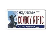 Smart Blonde LP 6266 Cowboy Rific Oklahoma Novelty Metal License Plate