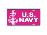 Smart Blonde LP 4275 Navy Pink Novelty Metal License Plate