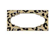 Smart Blonde LP 4557 Gold Black Cheetah Print With Scallop Metal Novelty License Plate