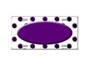 Smart Blonde LP 6996 Purple White Dots Oval Oil Rubbed Metal Novelty License Plate