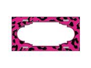 Smart Blonde LP 4545 Pink Black Cheetah Print With Scallop Metal Novelty License Plate
