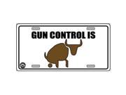 Smart Blonde LP 4687 Gun Control Metal Novelty License Plate