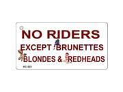 Smart Blonde KC 323 No Riders Novelty Key Chain