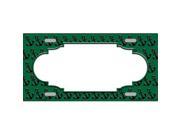 Smart Blonde LP 5315 Green Black Anchor Print With Scallop Center Metal Novelty License Plate