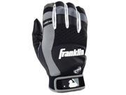 Franklin Sports 21303F4 X Vent Pro Youth Large Batting Gloves Black Gray