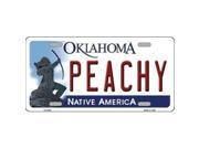 Smart Blonde LP 6248 Peachy Oklahoma Novelty Metal License Plate