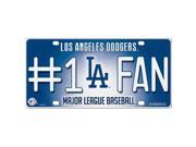 Rico LP 646 Dodgers Fan Metal Novelty License Plate