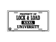 Smart Blonde LP 4693 Lock And Load Metal Novelty License Plate