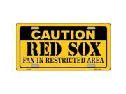 Smart Blonde LP 2627 Caution Red Sox Fan Metal Novelty License Plate