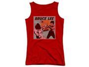 Trevco Bruce Lee Comic Panel Juniors Tank Top Red Extra Large
