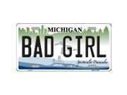 Smart Blonde LP 6114 Bad Girl Michigan Metal Novelty License Plate