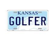 Smart Blonde LP 6619 Golfer Kansas Novelty Metal License Plate